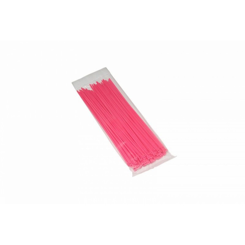 COLLIER DE SERRAGE NYLON TYPE RILSAN 3,6x250mm ROSE FLUO (VENDU PAR 100)