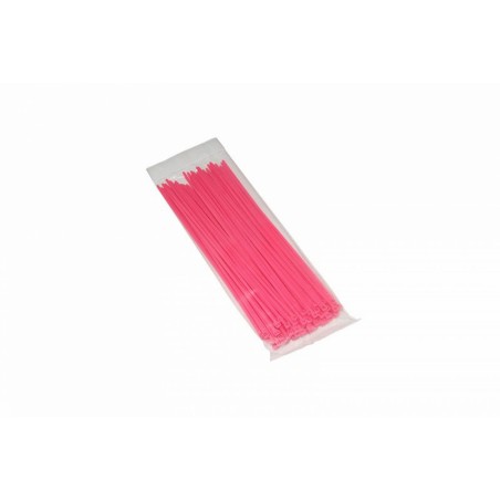 COLLIER DE SERRAGE NYLON TYPE RILSAN 3,6x250mm ROSE FLUO (VENDU PAR 100)