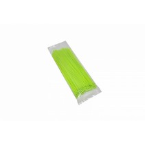 COLLIER DE SERRAGE NYLON TYPE RILSAN 3,6x250mm VERT FLUO (VENDU PAR 100)