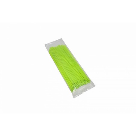 COLLIER DE SERRAGE NYLON TYPE RILSAN 3,6x250mm VERT FLUO (VENDU PAR 100)
