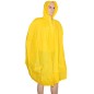 PONCHO ANTI PLUIE ADULTE P2R AVEC CAPUCHE ET HOUSSE - PVC EPAIS JAUNE HAUTE QUALITE