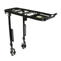 PORTE BAGAGE VELO ARRIERE A TRINGLES P2R ALU NOIR REGLABLE 29"-27.5"-26''  (SUPPORTE 15Kgs)