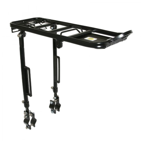 PORTE BAGAGE VELO ARRIERE A TRINGLES P2R ALU NOIR REGLABLE 29"-27.5"-26''  (SUPPORTE 15Kgs)
