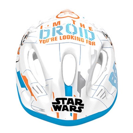 CASQUE VELO ENFANT DISNEY V2 STARWARS BLANC-BLEU-ORANGE AVEC MOLETTE REGLAGE TAILLE 54-58 (VENDU SUR CARTE)