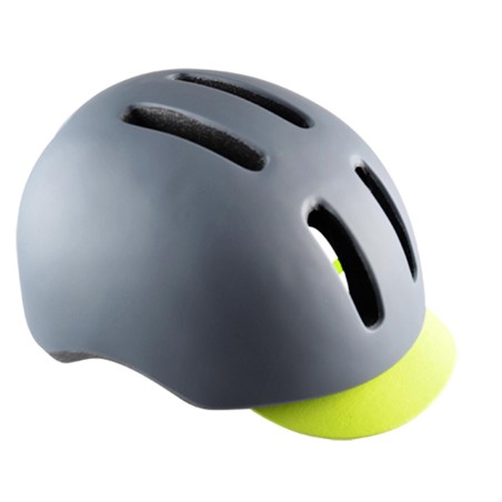 CASQUE URBAIN POLISPORT COMMUTER GRIS/JAUNE FLUO MAT IN MOLD REGLAGE OCCIPITAL 58/61 (LED