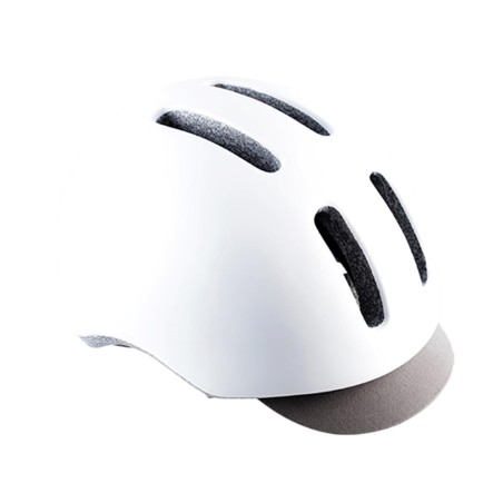 CASQUE URBAIN POLISPORT COMMUTER BLANC/GRIS MAT IN MOLD REGLAGE OCCIPITAL 54/58 (LED INTEG