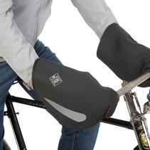 MANCHON-PROTEGE MAIN VELO TUCANO BACCO NEOPRENE ETANCHE NOIR AVEC DOUBLURE THERMIQUE   REFLECHISSANT POUR CINTRE PORTEUR ET