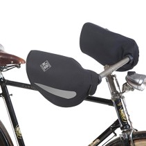 MANCHON-PROTEGE MAIN VELO TUCANO BACCO NEOPRENE ETANCHE NOIR AVEC DOUBLURE THERMIQUE   REFLECHISSANT POUR CINTRE PORTEUR ET