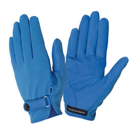 GANTS VELO LONG ADULTE TUCANO EVA BLEU L  FERMETURE PAR PRESSION (PAIRE)