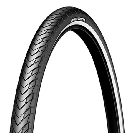 Pneu tradi/urbain 27x1 1/4 Michelin protek flanc reflechissant tt noir tr (32-630)