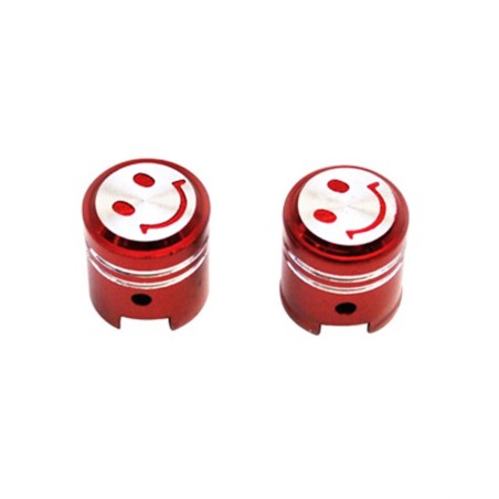 BOUCHON DE VALVE SCOOT-CYCLO REPLAY VS PISTON ROUGE  (PAIRE)