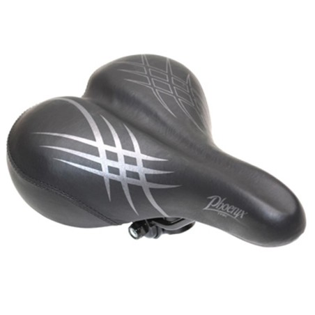 SELLE NEWTON CITY STRACE PHOENIX HOMME NOIR 259x185mm AVEC CHARIOT RAIL ACIER NOIR
