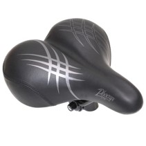 SELLE NEWTON CITY STRACE PHOENIX FEMME NOIR 255x225mm AVEC CHARIOT RAIL ACIER NOIR AVEC AMORTISSEUR