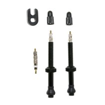 VALVE DE PNEU VTT SELECTION P2R TUBELESS COLORI NOIR 60mm PRESTA (LA PAIRE)