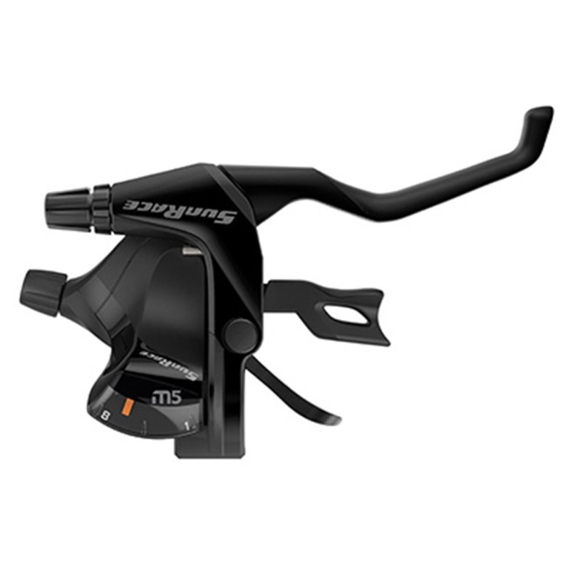 LEVIER-MANETTE VTT SUNRACE STM500 8x3V. NOIR POUR FREIN V-BRAKE COMPATIBLE SHIMANO (PAIRE)