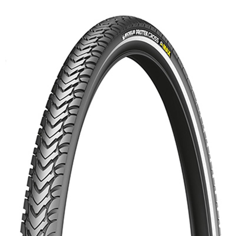 PNEU VTT MICHELIN 26X1.85 PROTEK CROSS MAX FLANC REFLECHISSANT NOIR PNEU VTT MICHELIN 26X1.85 PROTEK CROSS MAX FLANC REFLECHISSANT NOIR