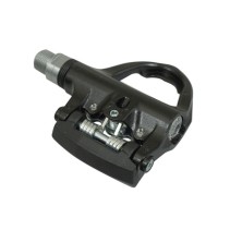 PEDALE ROUTE AUTOMATIQUE WELLGO R344 ALU SUR ROULEMENT NOIR (PAIRE) (POIDS 360GR.) - LIVRE AVEC CALES ANGLES 6°-