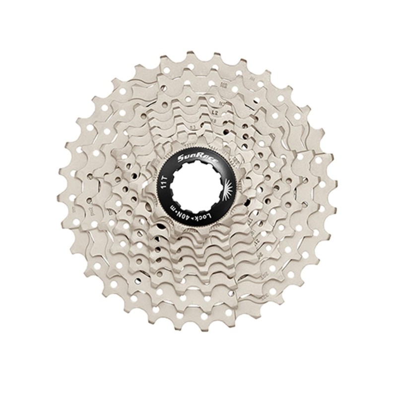 Cassette 10v. Sunrace 11-28 rs1 pour Shimano route (niveau 105) metallic silver