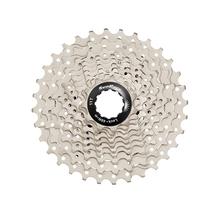 Cassette 10v. Sunrace 11-28 rs1 pour Shimano route (niveau 105) metallic silver