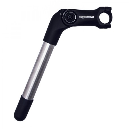 POTENCE CITY A PLONGEUR ERGOTEC OCTOPUS REGLABLE 25.4mm POUR CINTRE 25.4mm L 90mm NOIR (plongeur 230mm)  NIVEAU 4 POUR