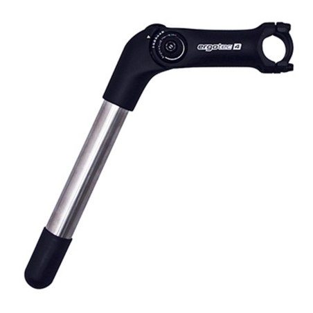 POTENCE CITY A PLONGEUR ERGOTEC OCTOPUS REGLABLE 25.4mm POUR CINTRE 25.4mm L 110mm NOIR (plongeur 230mm) NIVEAU 4 POUR