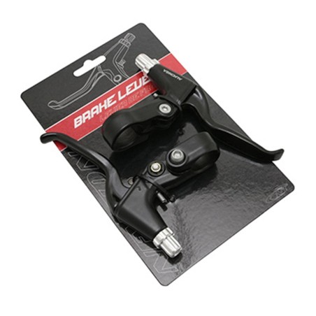 LEVIER DE FREIN VTT-VTC 3 DOIGTS NEWTON ALU NOIR POUR V-BRAKE (PAIRE)