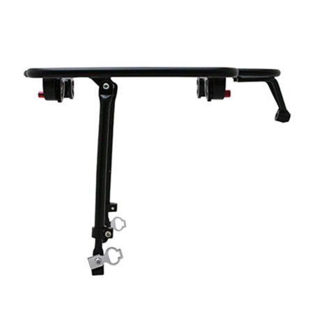 PORTE BAGAGE VELO AVANT PLATEFORME P2R PLIABLE SUR LES COTES (SANS OUTIL) ALU NOIR MAT 29''-26" (POIDS MAXI 10KGS)