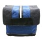 SACOCHE ARRIERE VELO DOUBLE NEWTON VIB AVEC PROTEGE PLUIE 20L NOIR-BLEU JEANS (FIXATION SUR PORTE BAGAGE  L 35.5xl12xh30cm)