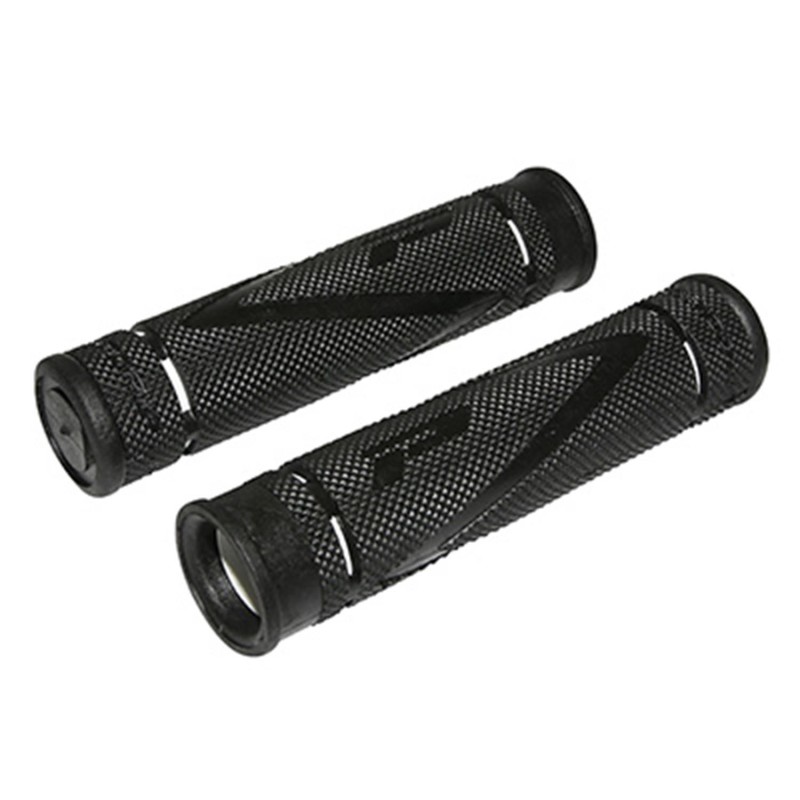 POIGNEE VTT PROGRIP 838 DOUBLE DENSITE NOIR-BLANC Ø22mm L122mm (PAIRE)