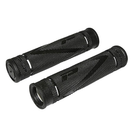 POIGNEE VTT PROGRIP 838 DOUBLE DENSITE NOIR-BLANC Ø22mm L122mm (PAIRE)