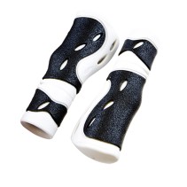 POIGNEE VELO PROGRIP 989 DUAL ERGONOMIQUE BLANC/NOIR 120MM (PR)