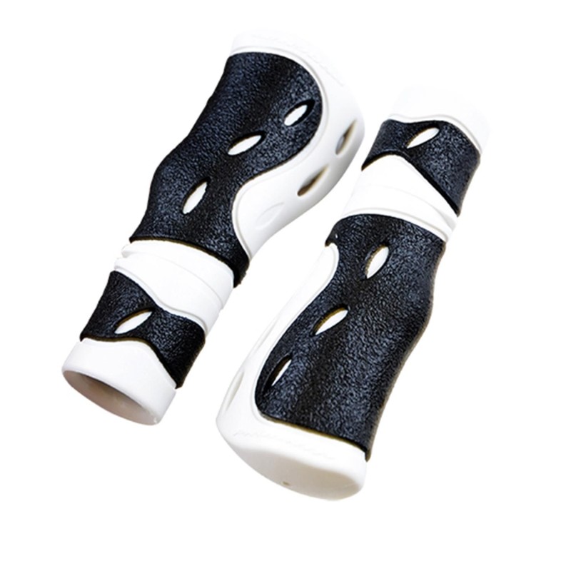 POIGNEE VELO PROGRIP 989 DUAL ERGONOMIQUE BLANC/NOIR 120MM (PR)