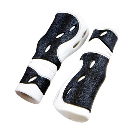 POIGNEE VELO PROGRIP 989 DUAL ERGONOMIQUE BLANC/NOIR 120MM (PR)
