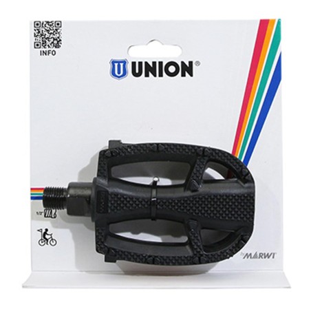 PEDALE VTT RESINE MARWI JUNIOR-ENFANT NOIR 1-2" (PAIRE SUR CARTE)