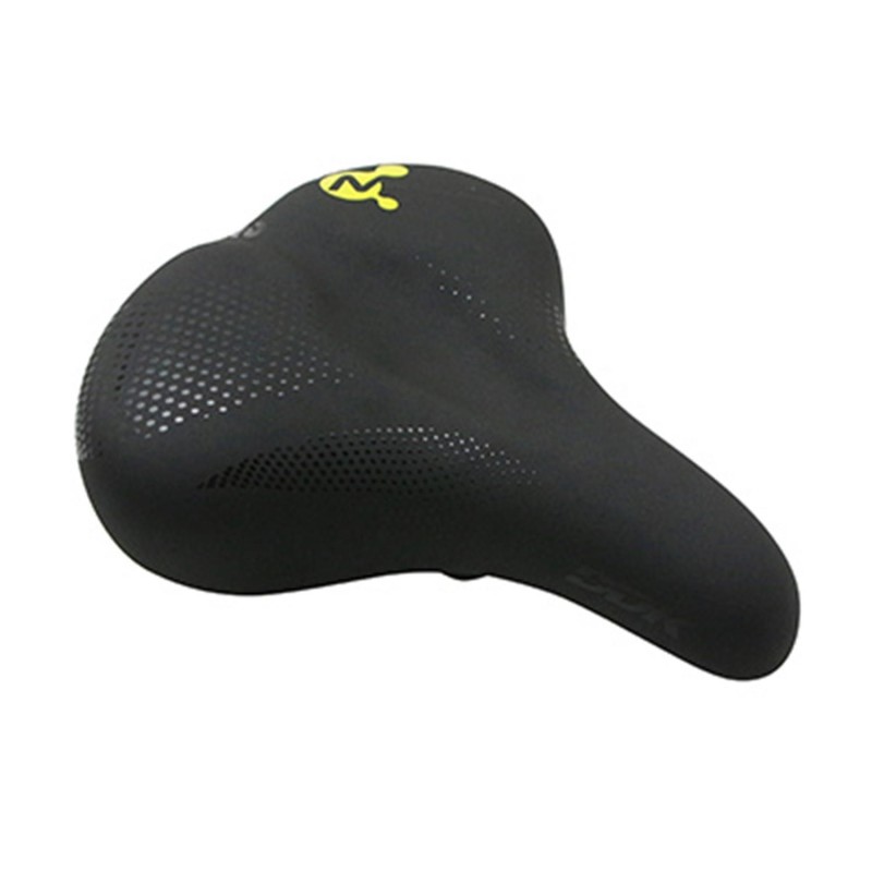 SELLE NEWTON CITY METRO ELASTOMERE NOIR A MEMOIRE DE FORME AVEC POIGNEE PRISE EN MAIN 260x220mm (IDEAL POUR VELO ELECTRIQUE)