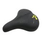 SELLE NEWTON CITY METRO ELASTOMERE NOIR A MEMOIRE DE FORME AVEC POIGNEE PRISE EN MAIN 260x220mm (IDEAL POUR VELO ELECTRIQUE)