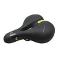 SELLE NEWTON CITY ERGONOMIC ELASTOMERE DAME NOIR A MEMOIRE DE FORME AVEC TROU CENTRAL 260x210mm