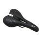 SELLE NEWTON VTT-TREKKING ERGONOMIC HOMME NOIR A MEMOIRE DE FORME AVEC TROU CENTRAL 260x155mm