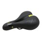SELLE NEWTON CITY ERGONOMIC ELASTOMERE HOMME NOIR A MEMOIRE DE FORME AVEC TROU CENTRAL 260x185mm