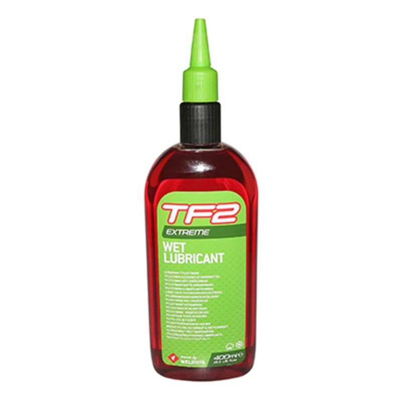 LUBRIFIANT VELO WELDTITE TF2 EXTREME WET AU TEFLON POUR CHAINES CONDITIONS HUMIDES (400ml)