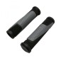 POIGNEE VTT PROGRIP 807 DOUBLE DENSITE OPEN END NOIR-GRIS DIAM 28 125mm (LIVRE AVEC EMBOUTS) (PAIRE)