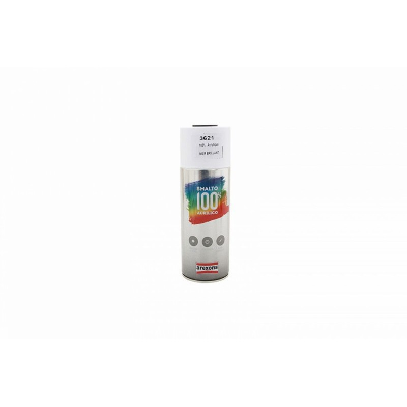BOMBE DE PEINTURE AREXONS ACRYLIQUE 100 NOIR BRILLANT AEROSOL 400 ml (3621)