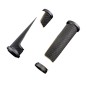 POIGNEE VELO PROGRIP 807 NOIR/BLANC 125MM AVEC BOUCHONS (PR)