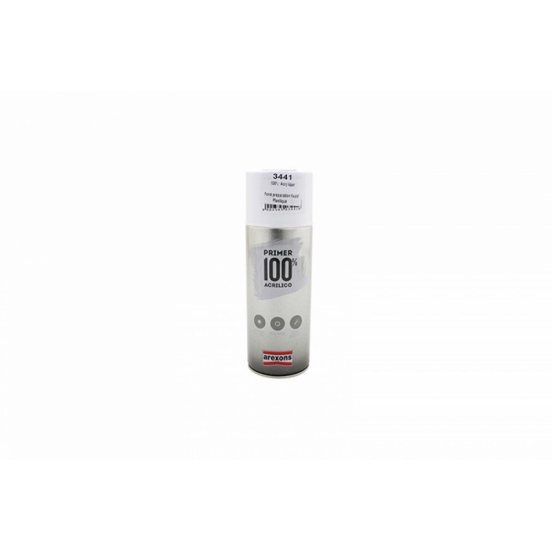APPRET PEINTURE AREXONS PRIMER 100% ACRYLIQUE SPECIAL PLASTIQUE TRANSPARENT (AEROSOL-BOMBE 400 ml) (3441)