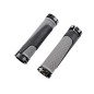 POIGNEE VELO PROGRIP 997 LOCK ON DOUBLE AVEC ANNEAUX NOIR/GRIS 130MM (PR)