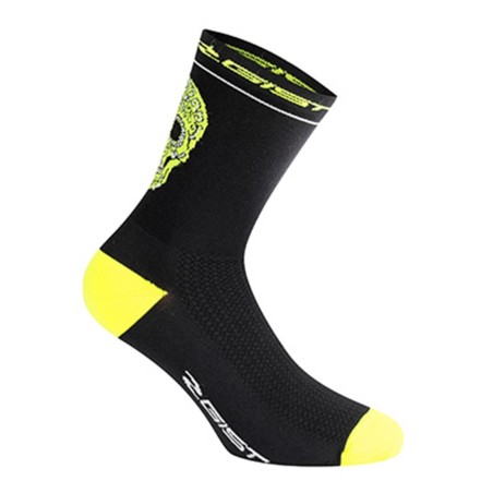 CHAUSSETTES-SOCQUETTES ETE GIST CRANE NOIR-JAUNE FLUO 36-39 ANTIBACTERIEN - HAUTEUR 18CM (PAIRE) -5860