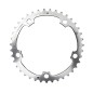 PLATEAU ROUTE 5BRA D.130 TA ALIZE TRIPLE 40DTS MILIEU ARGENT ALU 7075 TYPE SHIMANO 8-9-10V.