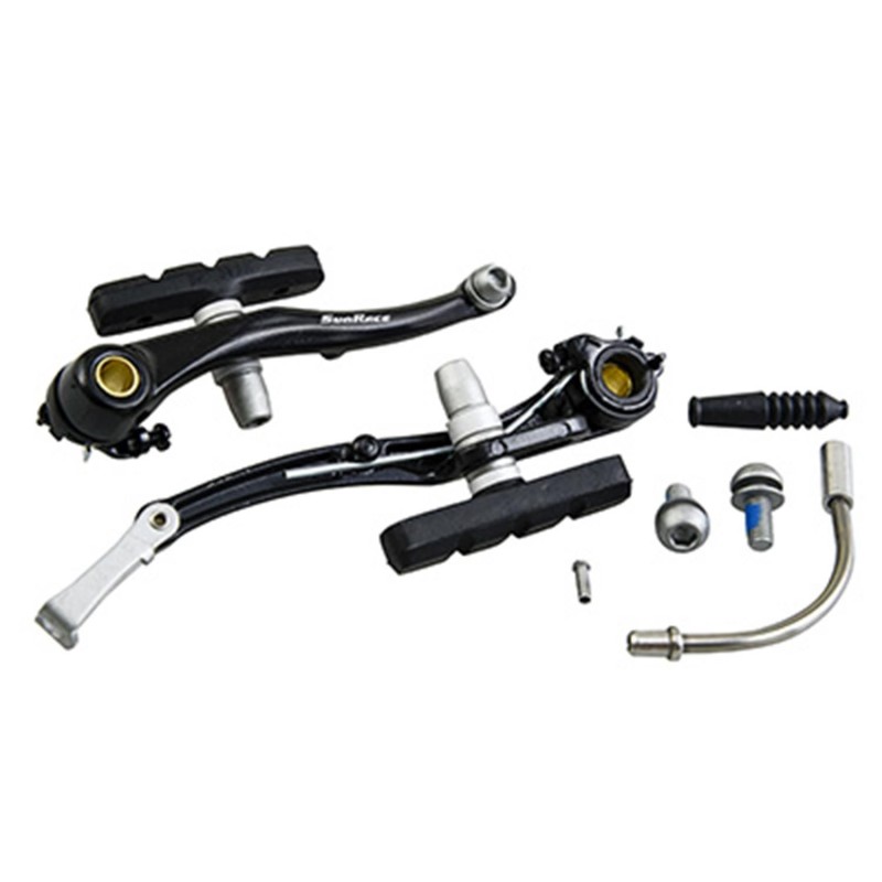 ETRIER FREIN VTT-CITY V-BRAKE ALU SUNRACE NOIR AVANT 110MM COUDE 90°