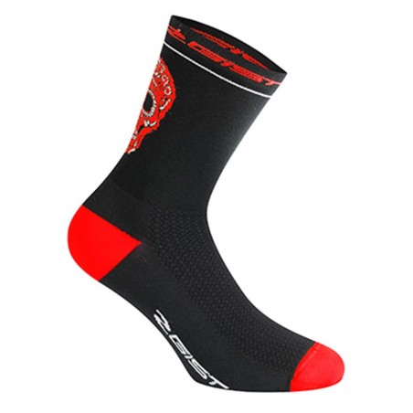 CHAUSSETTES-SOCQUETTES ETE GIST CRANE NOIR-ROUGE 36-39 ANTIBACTERIEN - HAUTEUR 18CM (PAIRE) -5860