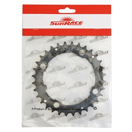 PLATEAU VTT 4BRA D.104 POUR SUNRACE 32DTS TRIPLE MILIEU NOIR ALU COMPATIBLE AUTRES MARQUES